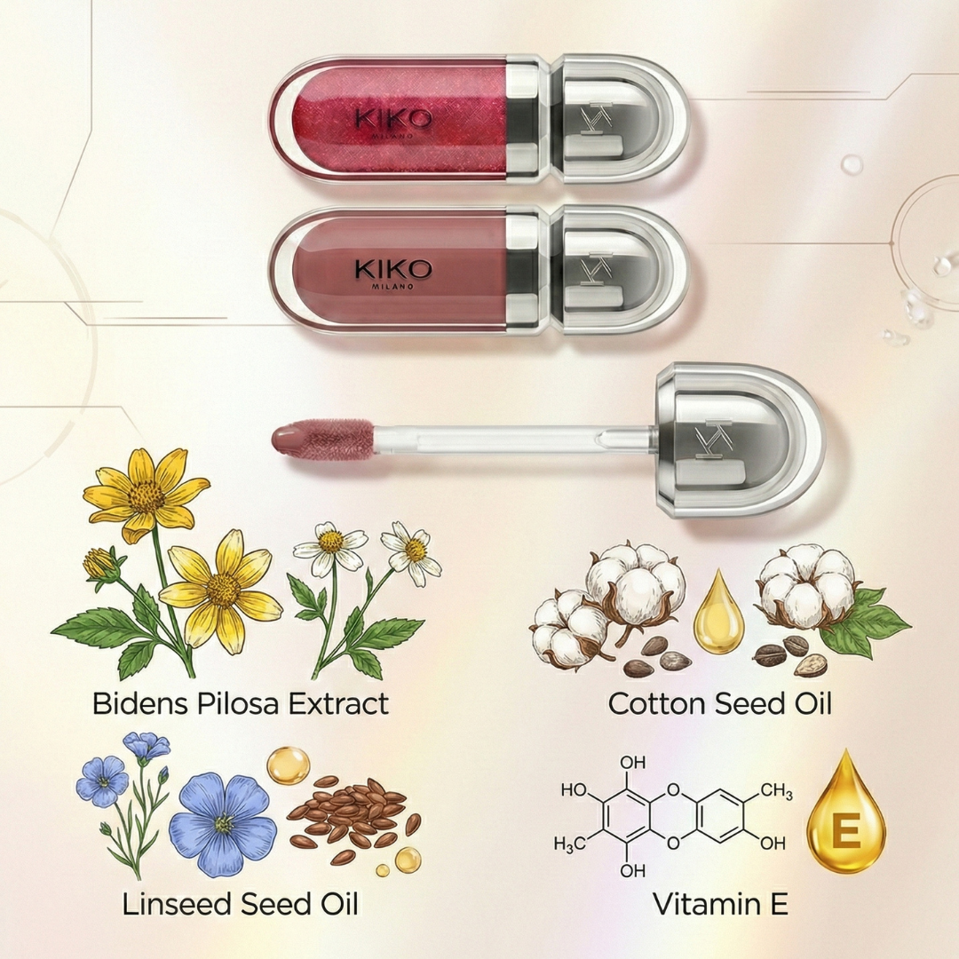 KIKO Milano 3D Hydra Lip Gloss – Pack of 2 | Ultra-Glossy, Non-Sticky & Hydrating Lip Gloss with Plumping Effect