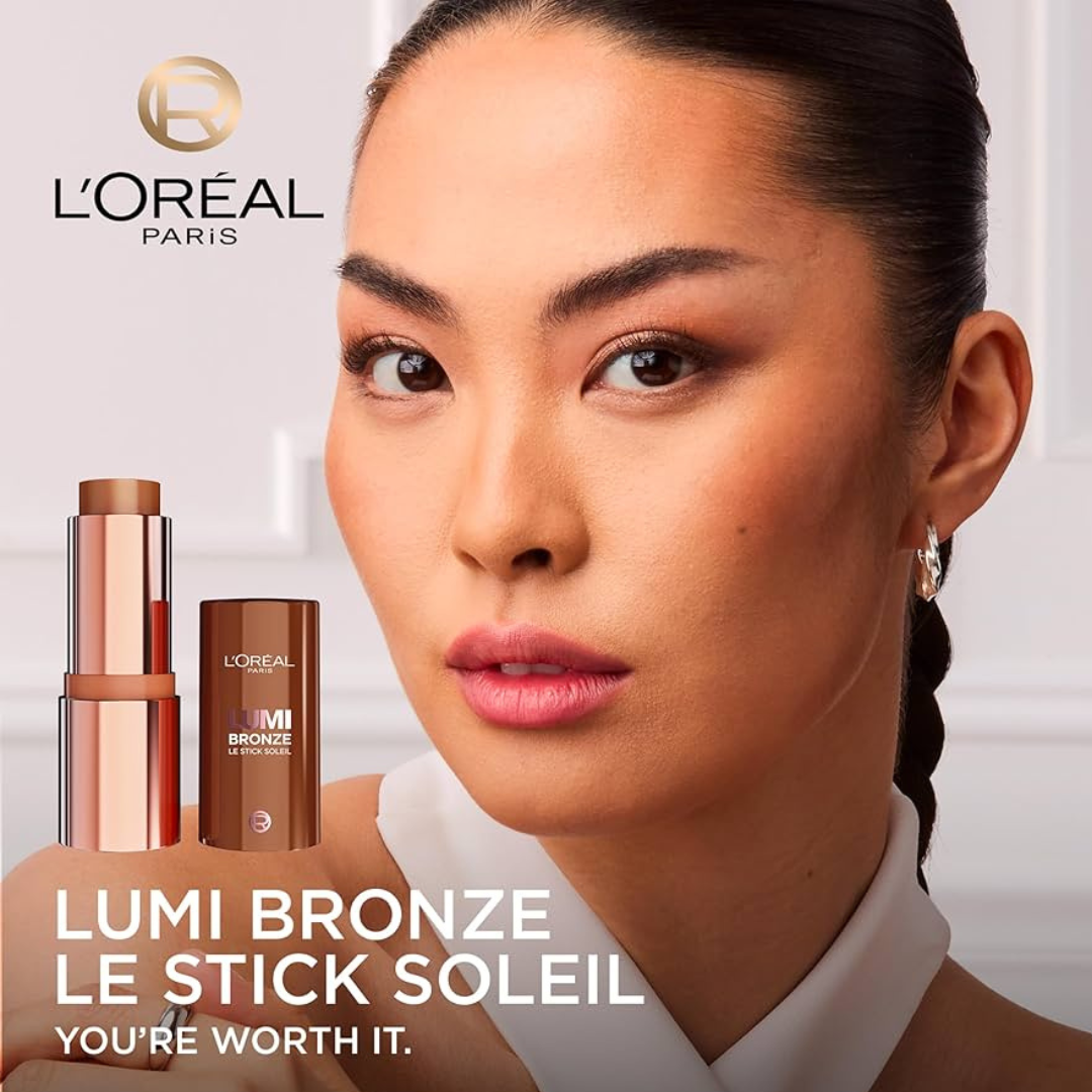 L'Oréal Lumi Bronze Le Stick Soleil Bronzer Stick | Cream-to-Powder Bronzer for Sun-Kissed Glow & Effortless Sculpting
