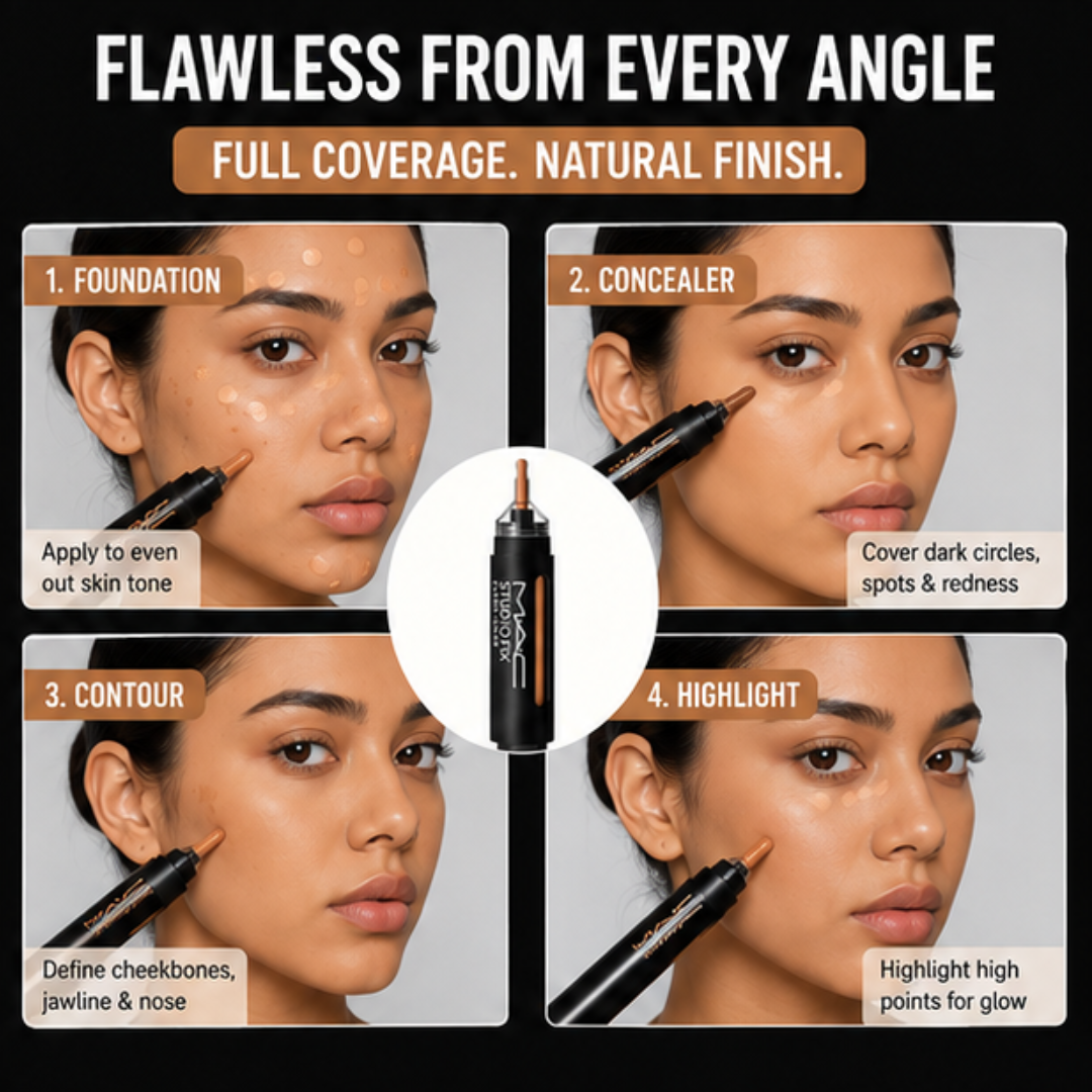 MAC Studio Fix Every Wear All Over Face Pen – High Coverage Foundation, Concealer & All Over Face Pen – All-in-One – 24HR Wear, Water & Sweat Resistant, Transfer Resistant – Natural Matte Finish