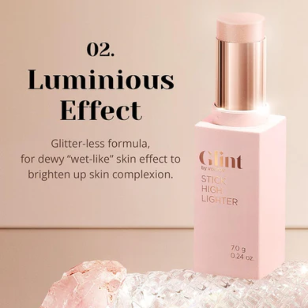 Glint Stick Highlighter | Dewy, Wet-Look Glow Stick | Glitter-Free, Lightweight, Multi-Use