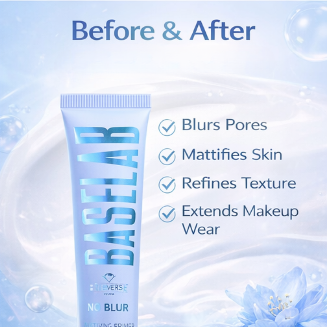 BASELAB PRO GO BLUR PEPTIDE PRIMER | Pore-Blurring, Matte Finish & Hydrating Primer with Peptides + Hyaluronic Acid