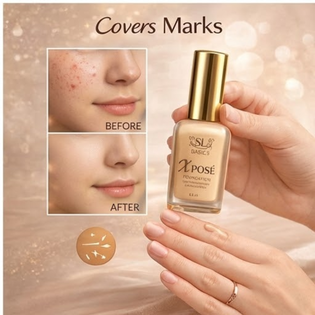 Flawless Base Bundle SL Basics Xpose Foundation + Magic Concealing Wand + FREE Beauty Blender