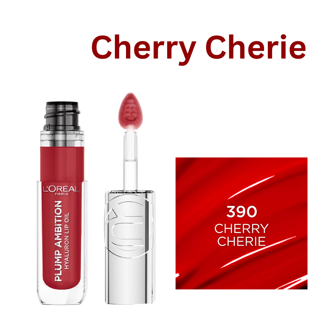 L'Oréal Paris Plump Ambition Hyaluron Lip Oil Trio | Plumping, Hydrating & High-Shine Lip Gloss Set