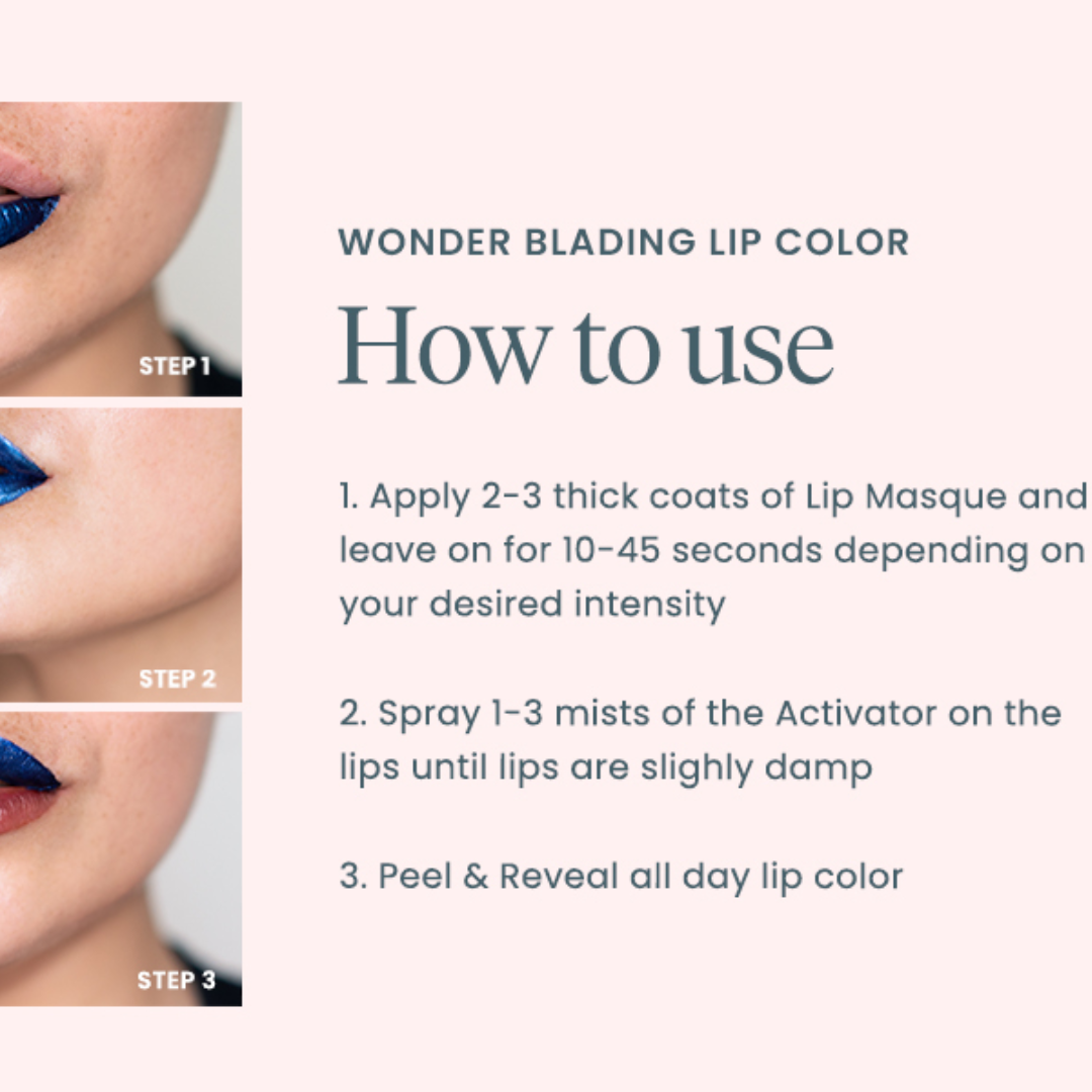 Wonderskin Wonder Blading Lip Stain Kit | 2-Step Transfer-Proof Lip Color | Long-Lasting & Smudge-Resistant
