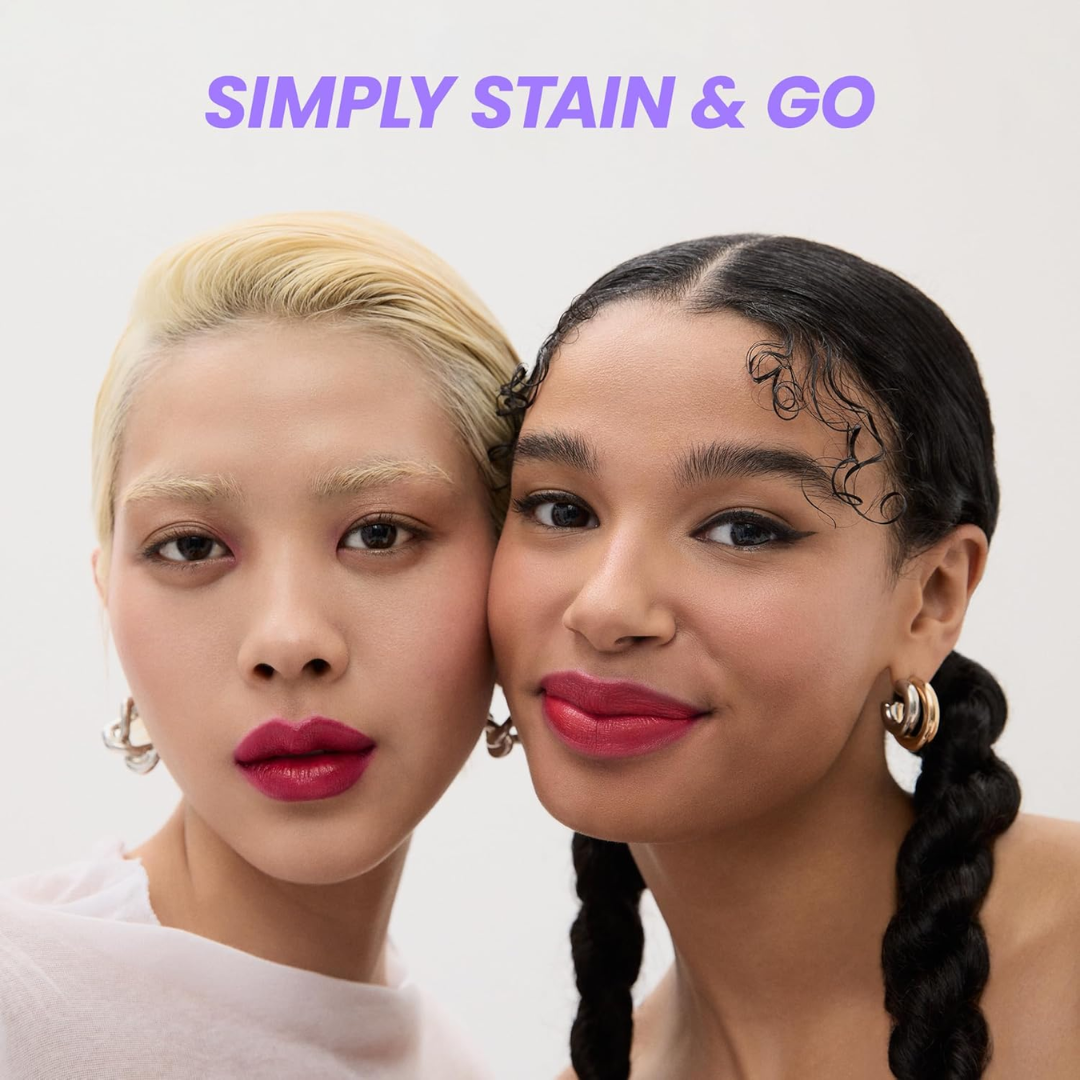 Wonderskin Rose Divine Lip Stain Duo | Whimsical & Divine Shades | 2-Step Long-Lasting Lip Color