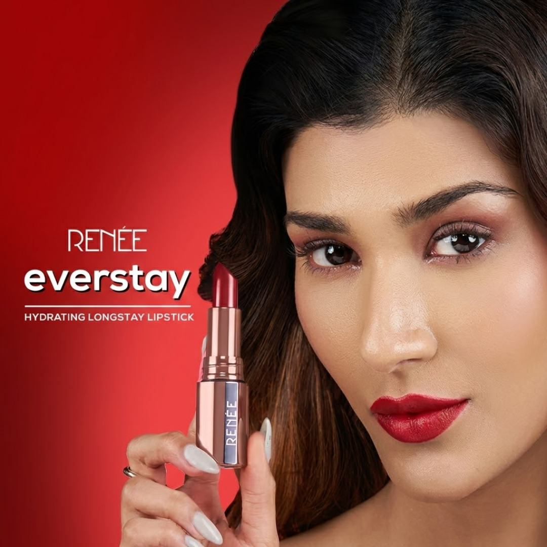 RENÉE EverStay Hydrating Long Stay & Waterproof Lipstick | Bold & Everyday Shades | Enriched with Bakuchiol & Vitamin E