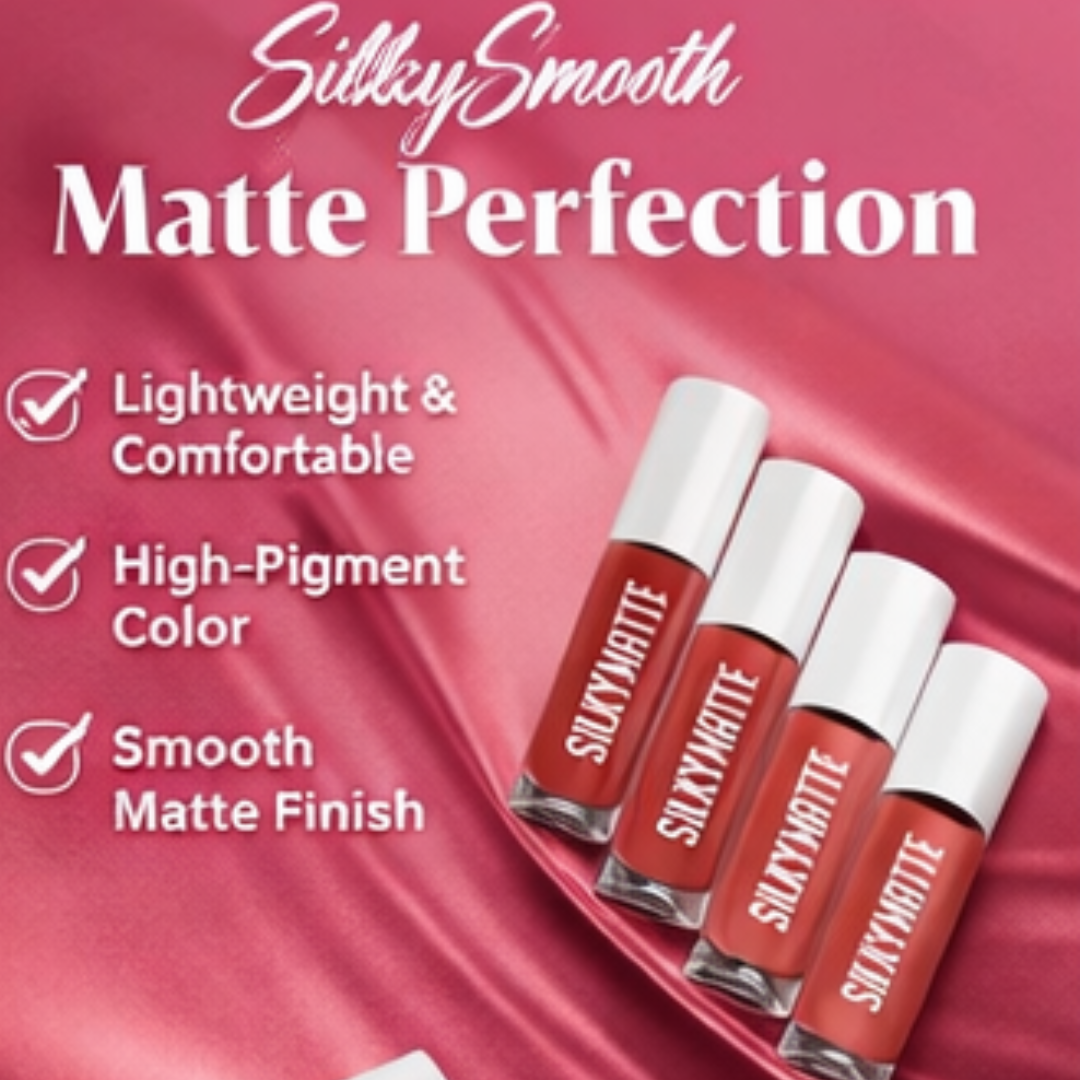 SilkyWhite Silky Matte Lipstick Trio Set | Pack of 3 Liquid Matte Lipsticks | Waterproof & Long Lasting