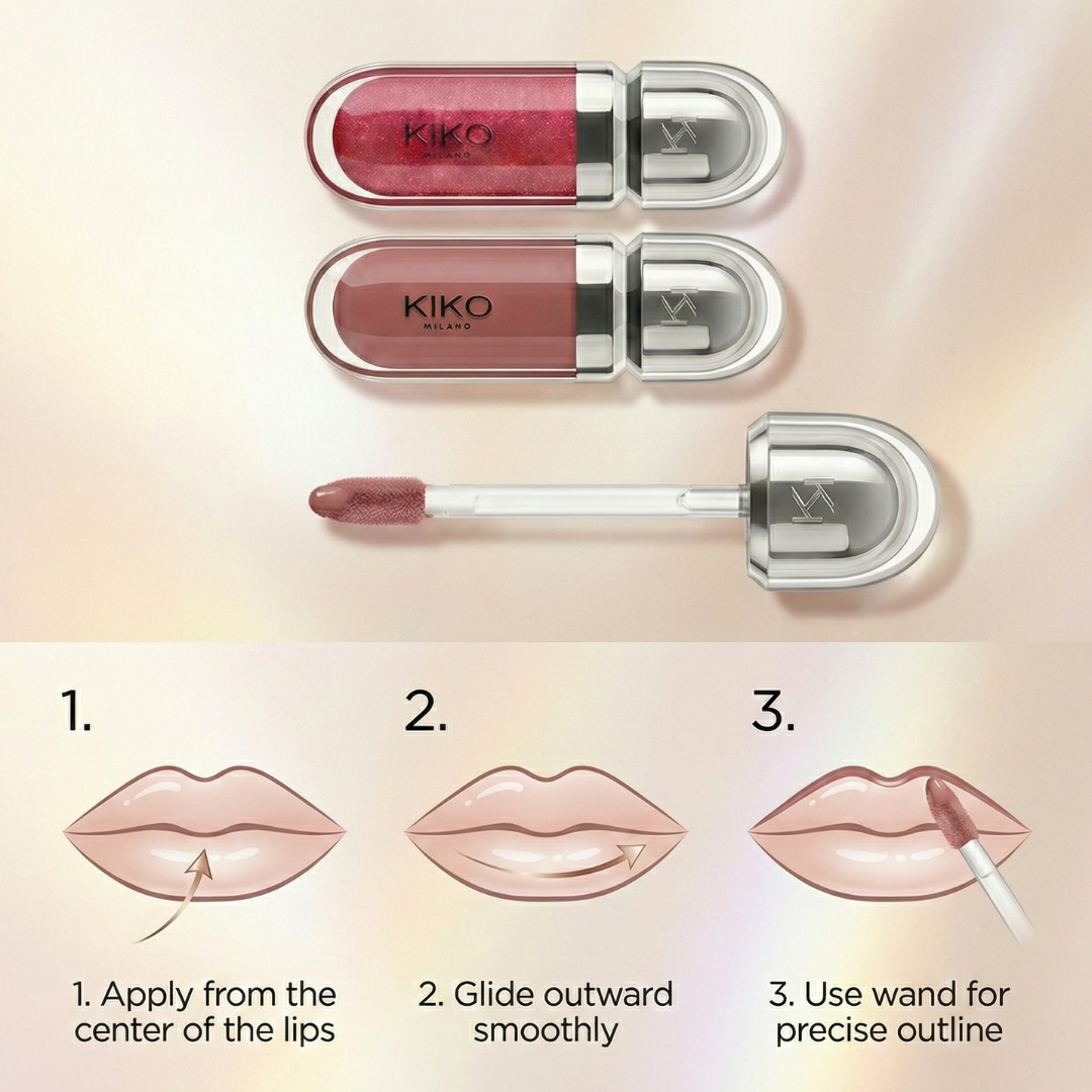 KIKO Milano 3D Hydra Lip Gloss – Pack of 2 | Ultra-Glossy, Non-Sticky & Hydrating Lip Gloss with Plumping Effect