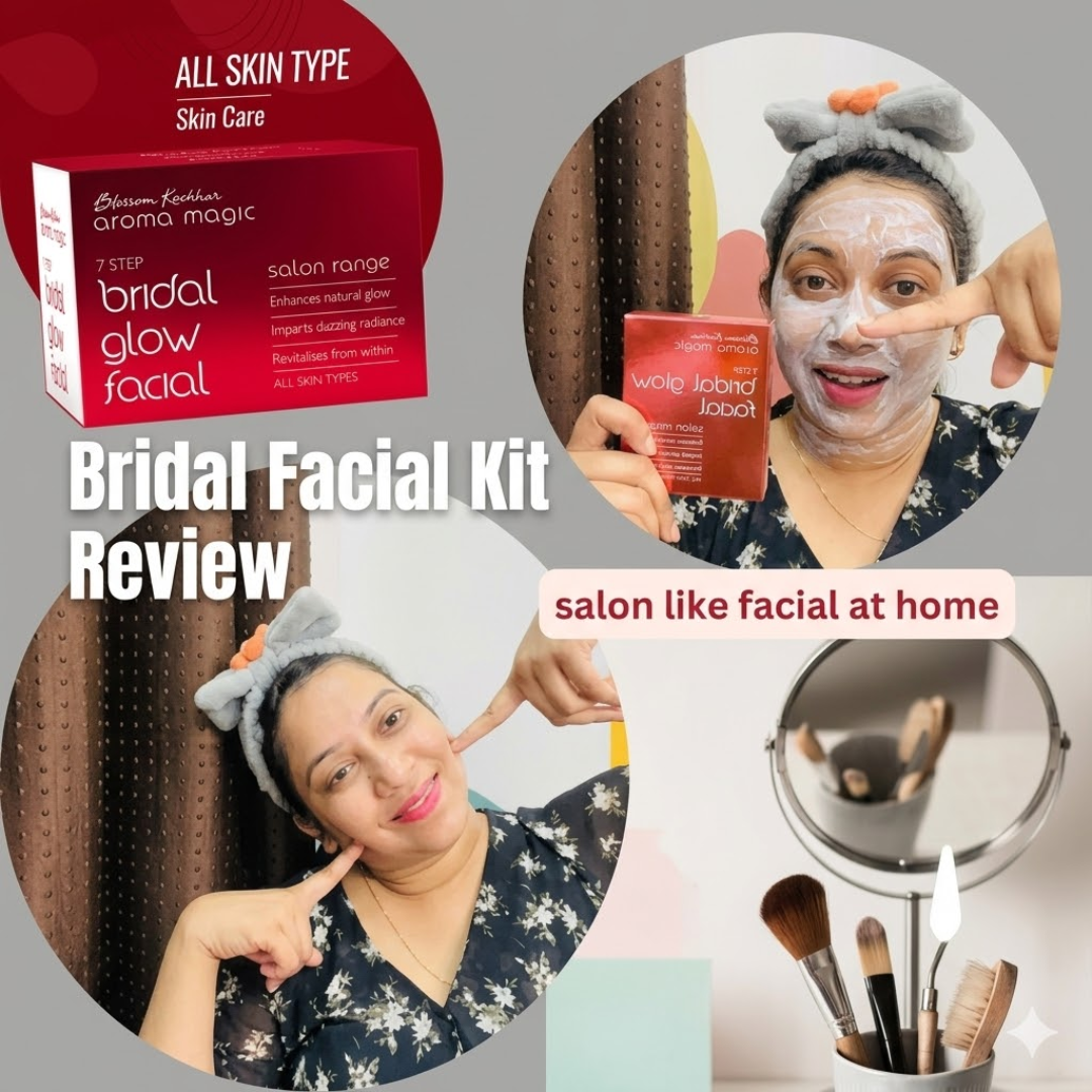 Aroma 7-Steps Magic Bridal Glow Facial Kit | Remove all impurities & blackheads in just single use | Bride like Glow at Home & Natural ingredients best for all Skin types