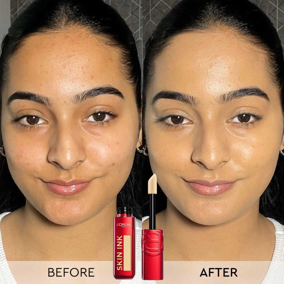 L'Oréal Paris Skin Ink 2-in-1 Foundation + Concealer | 48H Longwear, Matte Smooth Finish | Buildable Coverage, Waterproof & Sweatproof