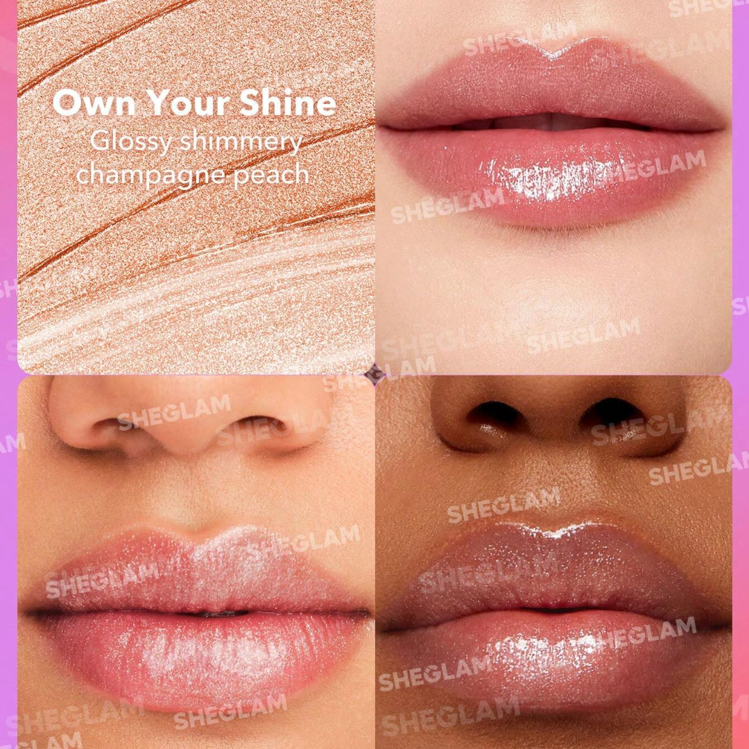 SHEGLAM Mirror Kiss High-Shine Lipstick Combo | Pack of 3 | Buildable Glossy Color + Skin-Friendly Oils