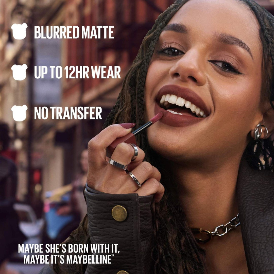 Maybelline Super Stay Teddy Lip Tint - Super long-lasting, waterproof & lightweight (Pack of 3)