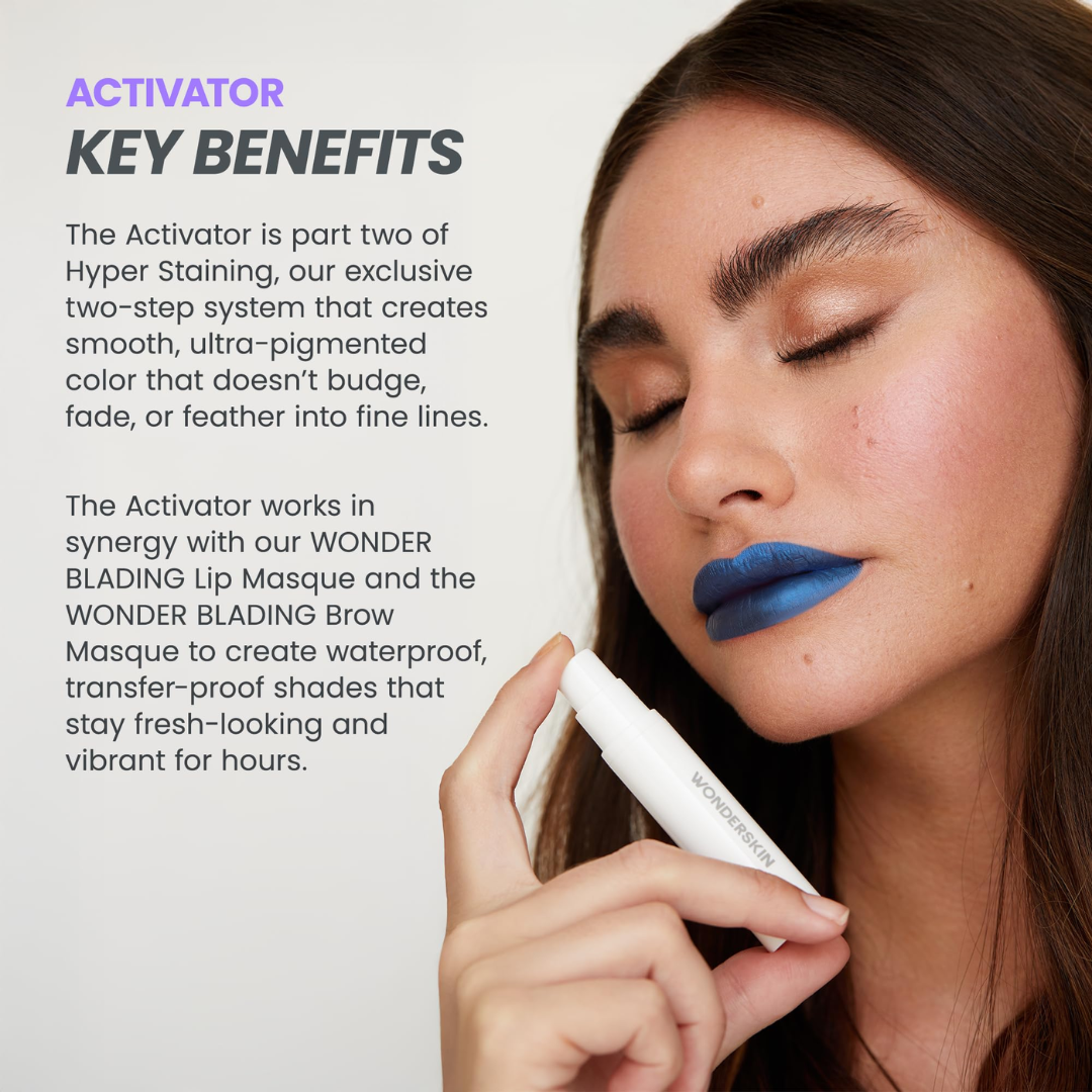 Wonderskin Wonder Blading Lip Stain Kit | 2-Step Transfer-Proof Lip Color | Long-Lasting & Smudge-Resistant