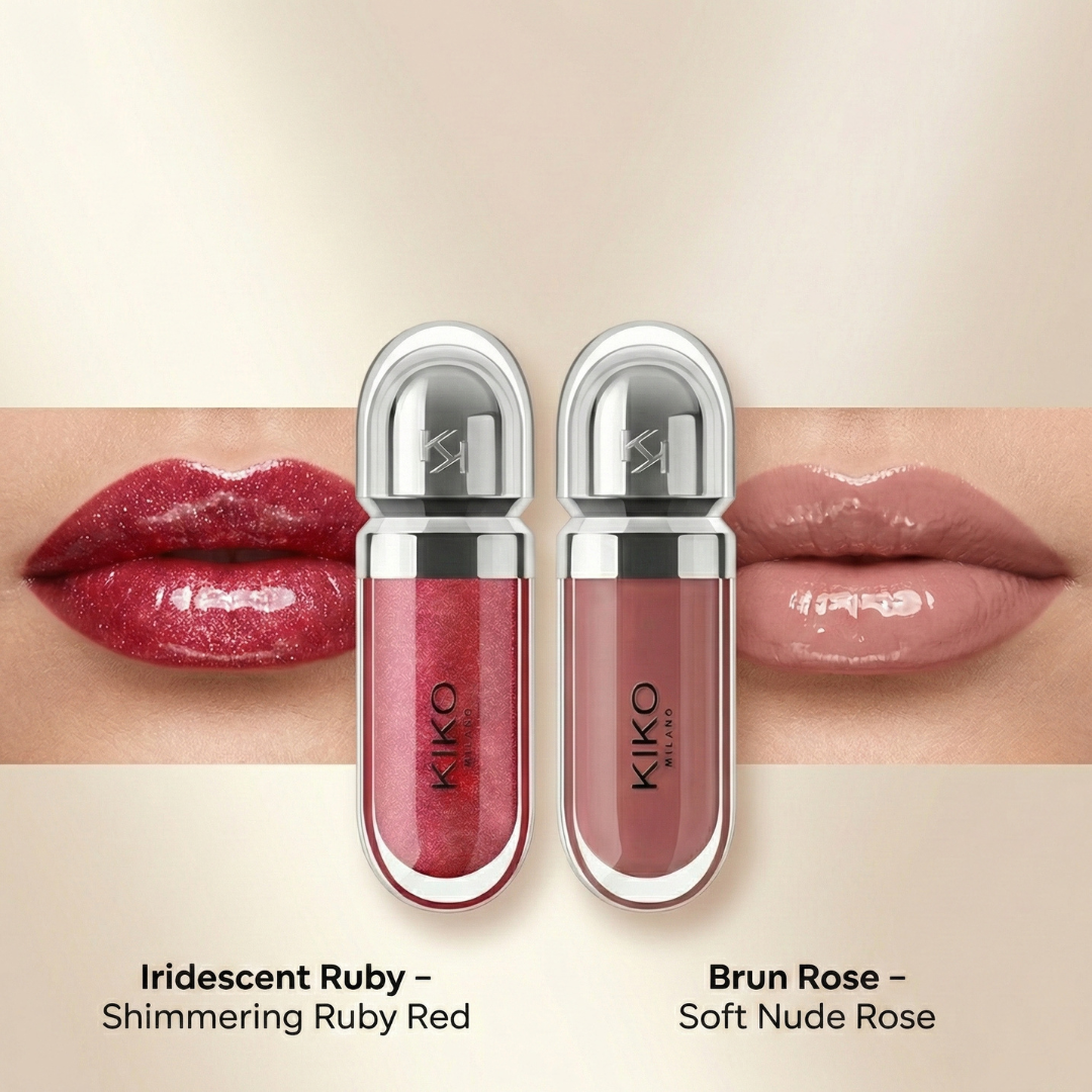 KIKO Milano 3D Hydra Lip Gloss – Pack of 2 | Ultra-Glossy, Non-Sticky & Hydrating Lip Gloss with Plumping Effect