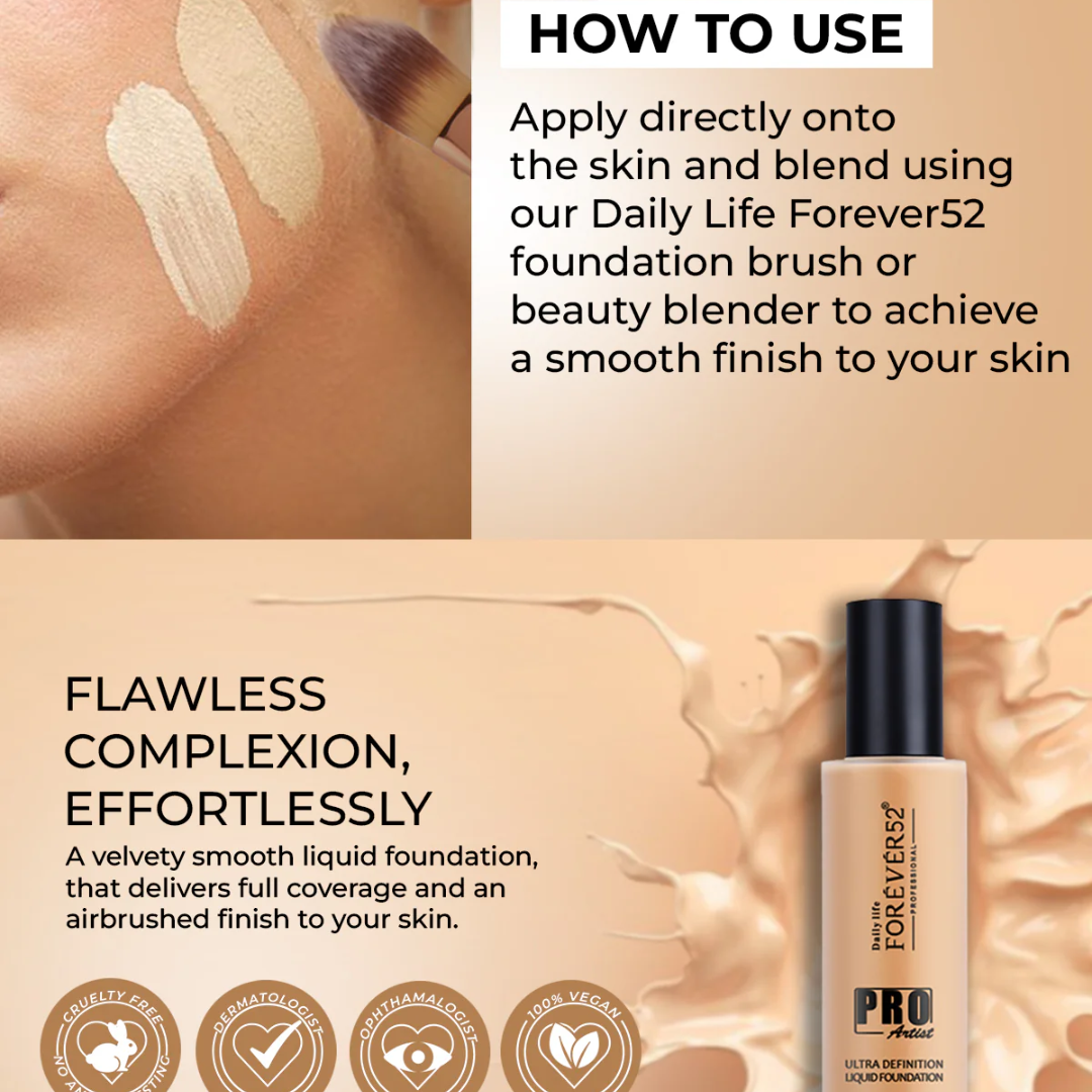 Daily Life FOREVER52 Pro Glow & Blend Beauty Set – Serum-Primer + Foundation + FREE Beauty Blender
