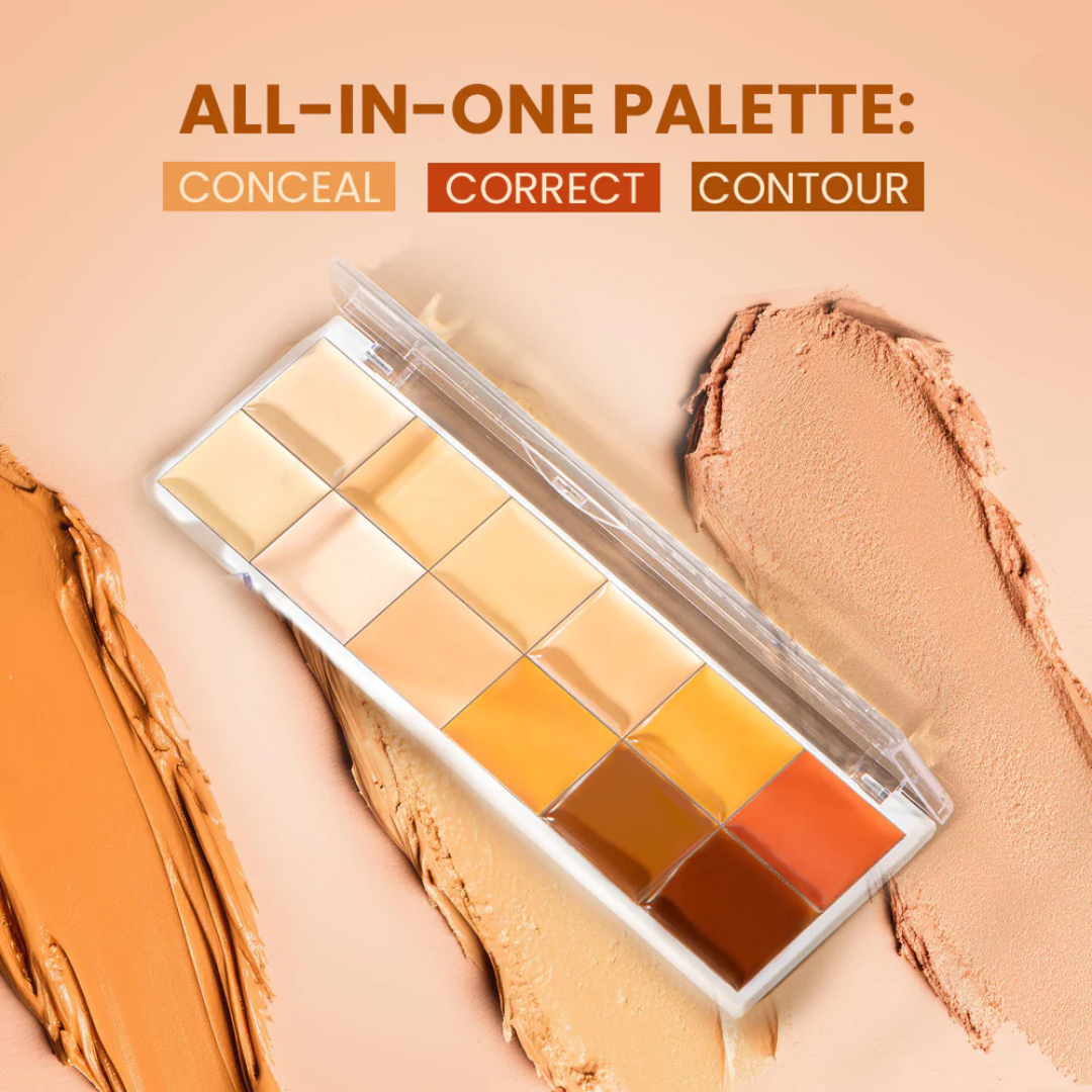 SHOPAAREL Coverall Concealer Palette | All-in-One Conceal, Correct & Contour