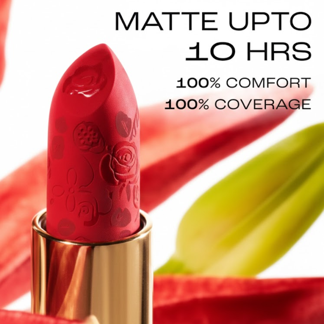 Pilgrim French Collection Matte Bullet Lipstick – High-Impact Comfort Matte | Rich Pigmentation