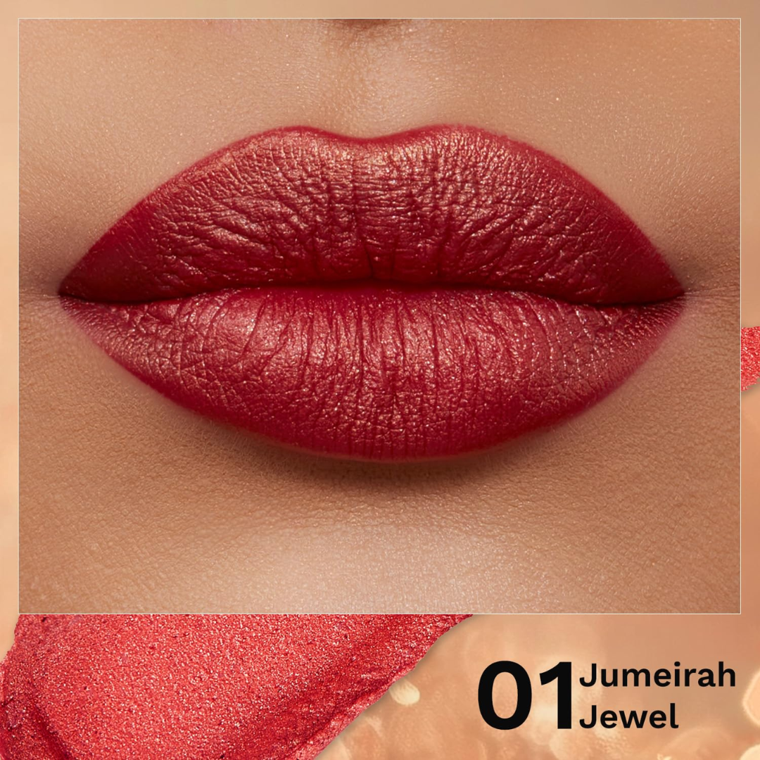 Pilgrim Glitter Lipstick – The Dubai Collection | High-Impact Sparkle, Frosted Shimmer & Non-Drying Luxury Lipstick