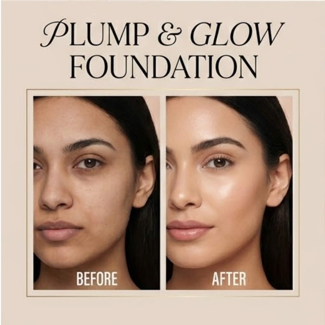 Maybelline Plump & Glow Foundation | 2% Niacinamide + Hyaluronic Acid, SPF 15, Dewy Finish & Instant Plumping Coverage