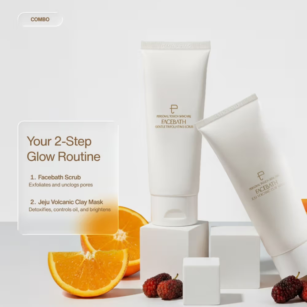 Deep Clean & Hydrating Trio Deal | include Makeup removing Wipes + Face Scrub + Clay mask | Clean & brighten Skin tone