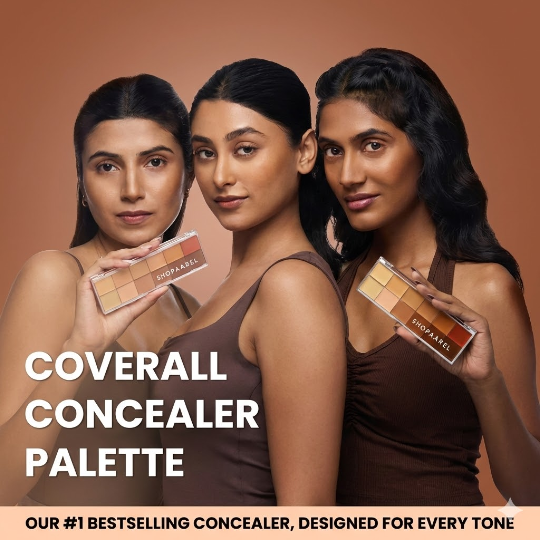 SHOPAAREL Coverall Concealer Palette | All-in-One Conceal, Correct & Contour