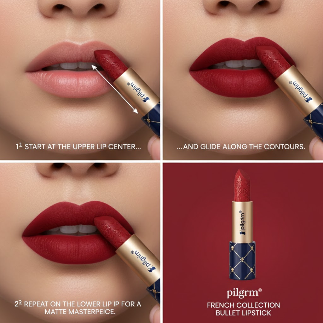 Pilgrim French Collection Matte Bullet Lipstick – High-Impact Comfort Matte | Rich Pigmentation
