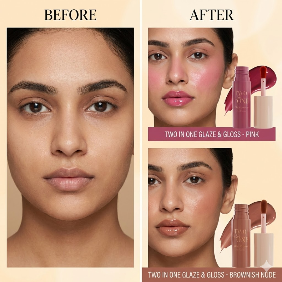 Glaze & Gloss 2-in-1 Lip duo deal | Matte 2-in-1 lip liner + High Shine Gloss | Long-lasting & waterproof
