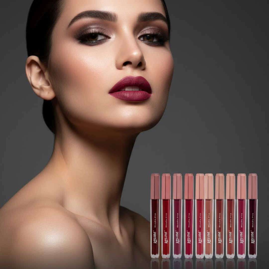 RECODE Mini Matte Collection Set | 10 Luxe Mini Matte Liquid Lipsticks | Waterproof & Long Lasting