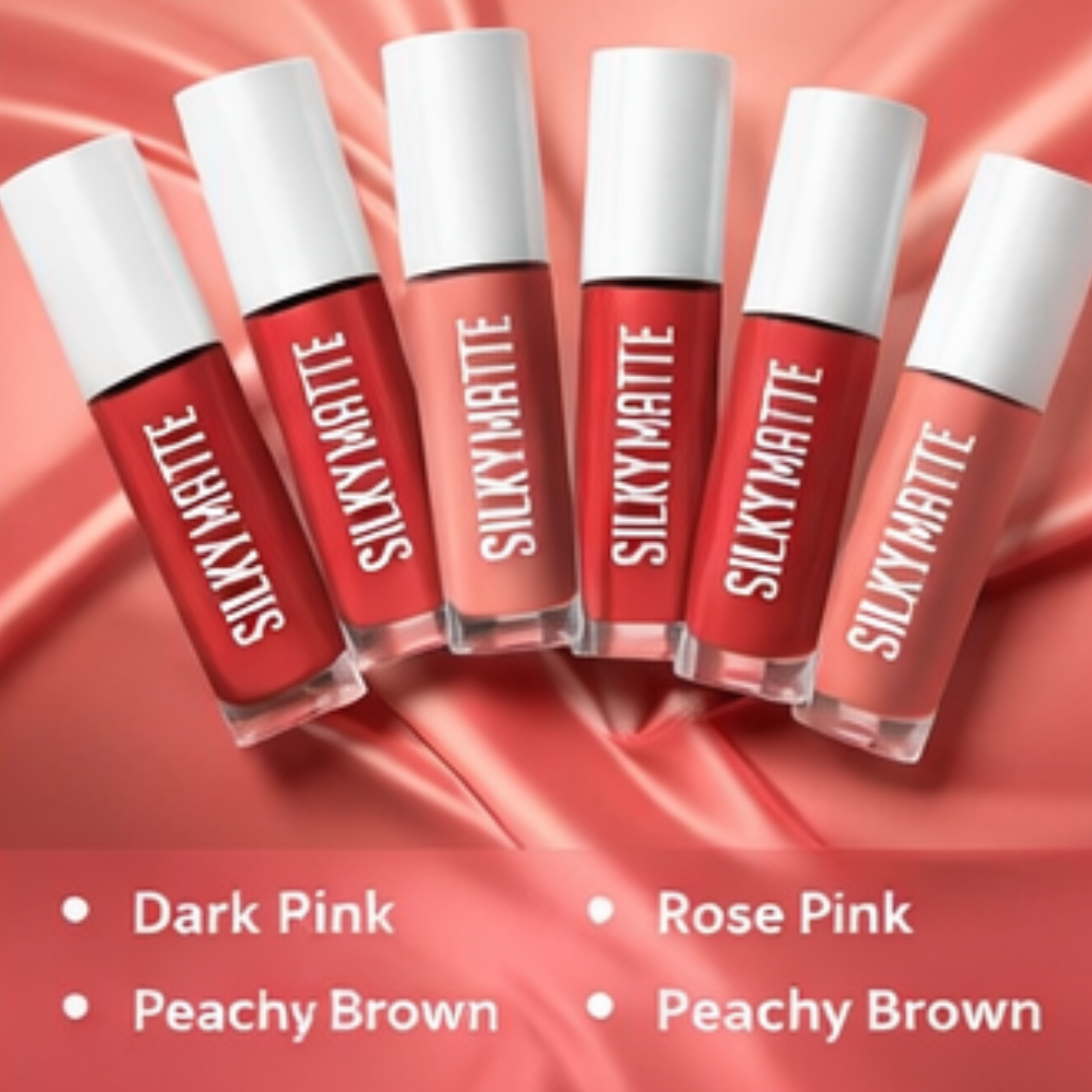 SilkyWhite Silky Matte Lipstick Trio Set | Pack of 3 Liquid Matte Lipsticks | Waterproof & Long Lasting
