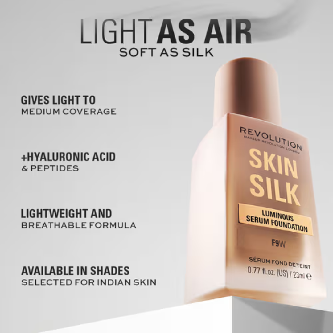 Makeup Revolution Ultimate Glow Bundle: Skin Silk Serum Foundation & Multi Glow Balm | Hydrating & Radiant Skin Duo