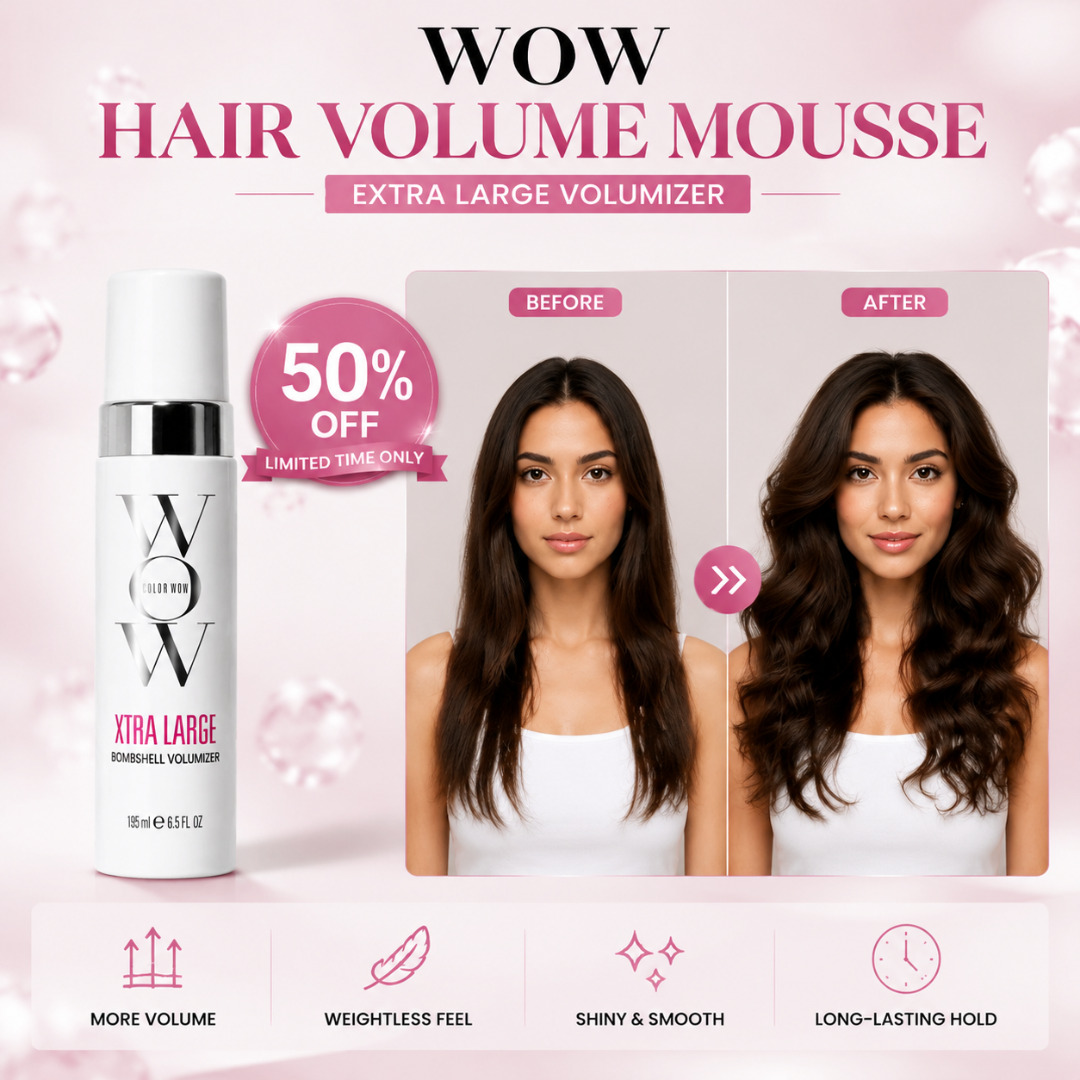 COLOR WOW Xtra Large Bombshell Volumizer – Massive, Long-Lasting Volume – Weightless Feel, No Crunch – Instant Lift from Roots to Ends – Shiny & Smooth – Safe for Color-Treated Hair