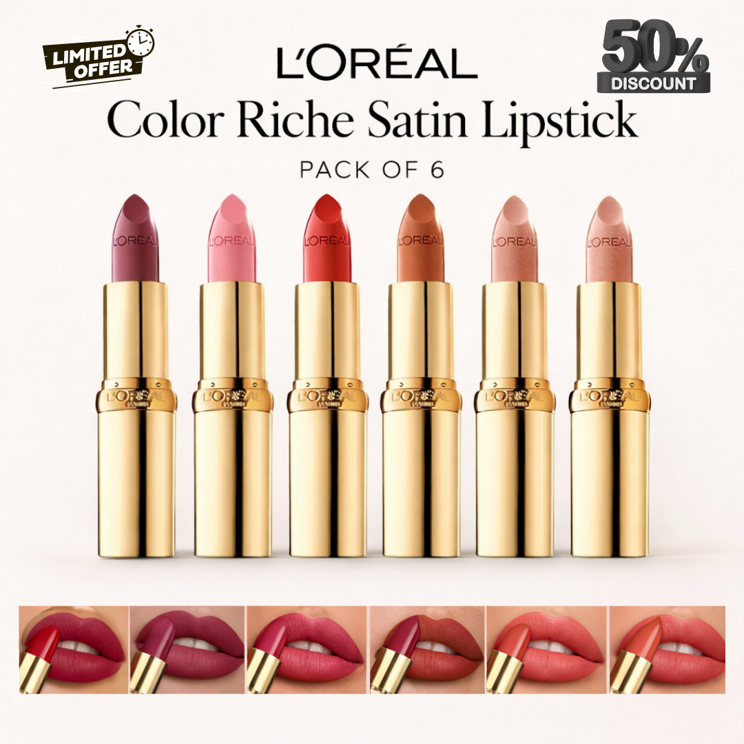 L'Oréal Color Riche Satin Lipstick | Infused with Omega 3, Vitamin E & Argan Oil, Luxurious Satin Finish