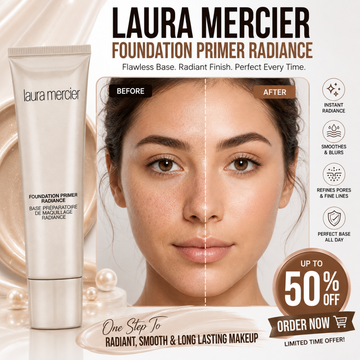 LAURA MERCIER Foundation Primer Radiance – Flawless Base, Radiant Finish – Instant Radiance, Smoothes & Blurs, Refines Pores & Fine Lines – Perfect Base All Day