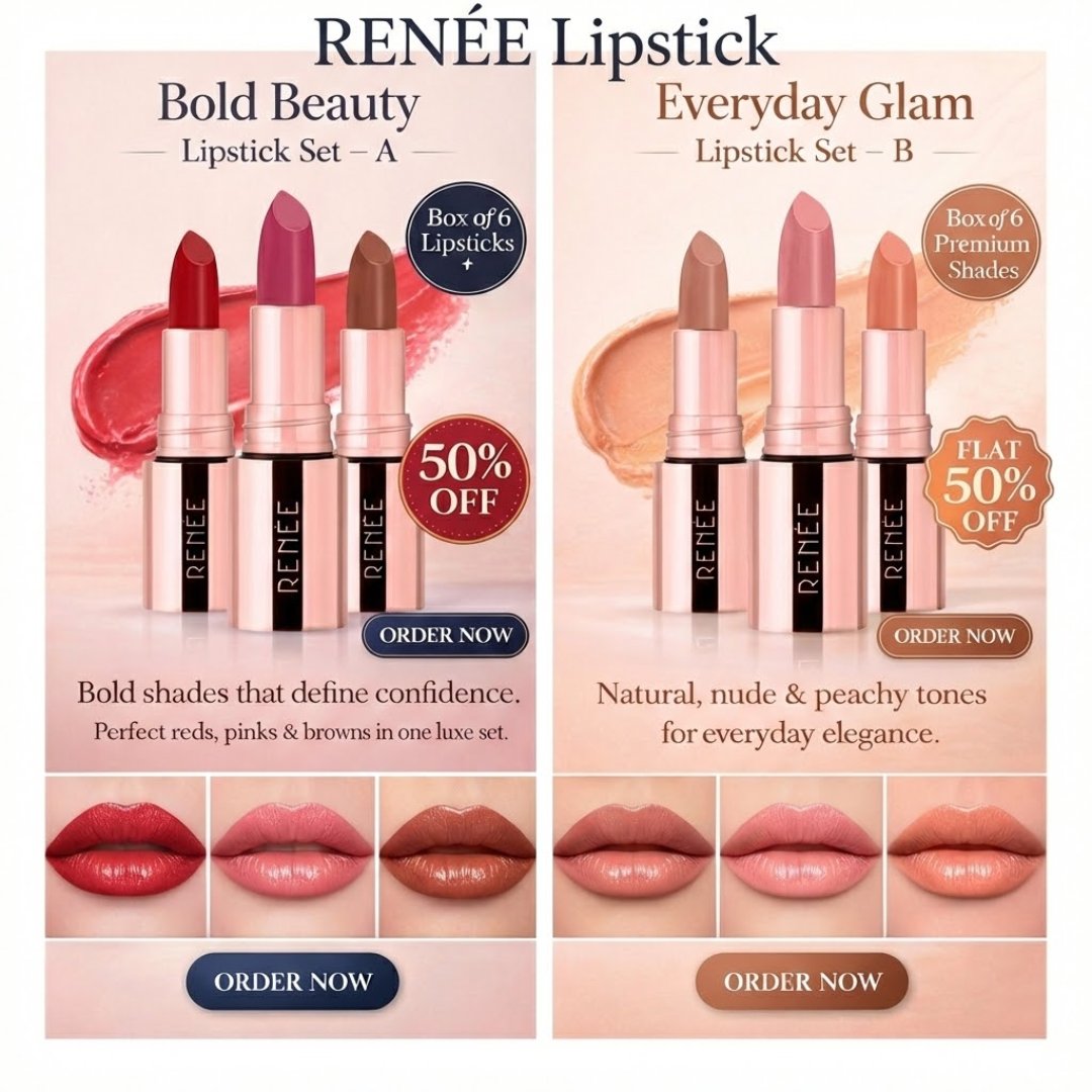 RENÉE EverStay Hydrating Long Stay & Waterproof Lipstick | Bold & Everyday Shades | Enriched with Bakuchiol & Vitamin E
