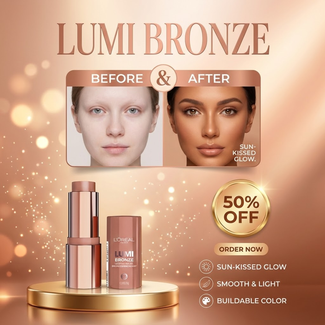 L'Oréal Lumi Bronze Le Stick Soleil Bronzer Stick | Cream-to-Powder Bronzer for Sun-Kissed Glow & Effortless Sculpting