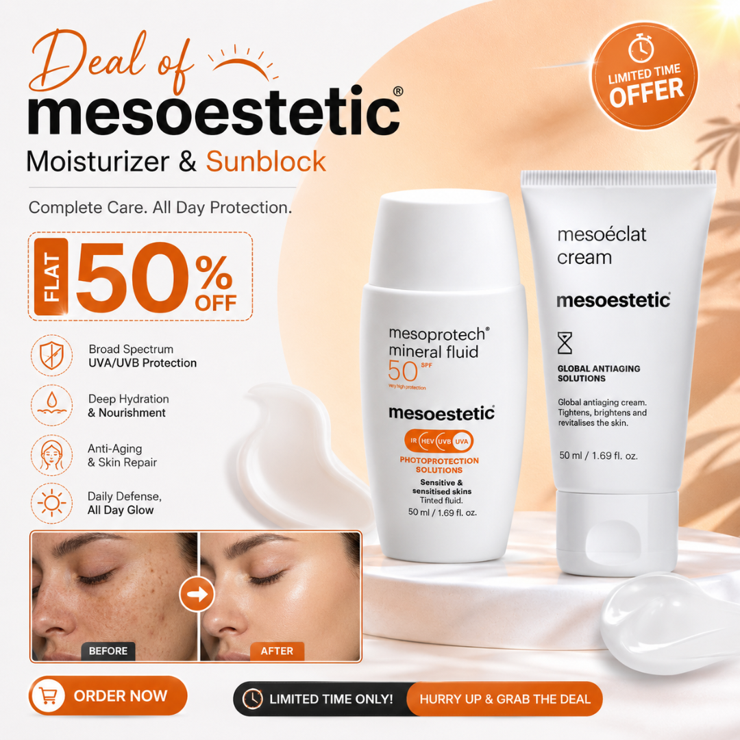 Mesoestetic Cream & Sunblock Deal - Reduce Pigmentation & Dark Spot - 50% Off - Complete care for hyperpigmentation