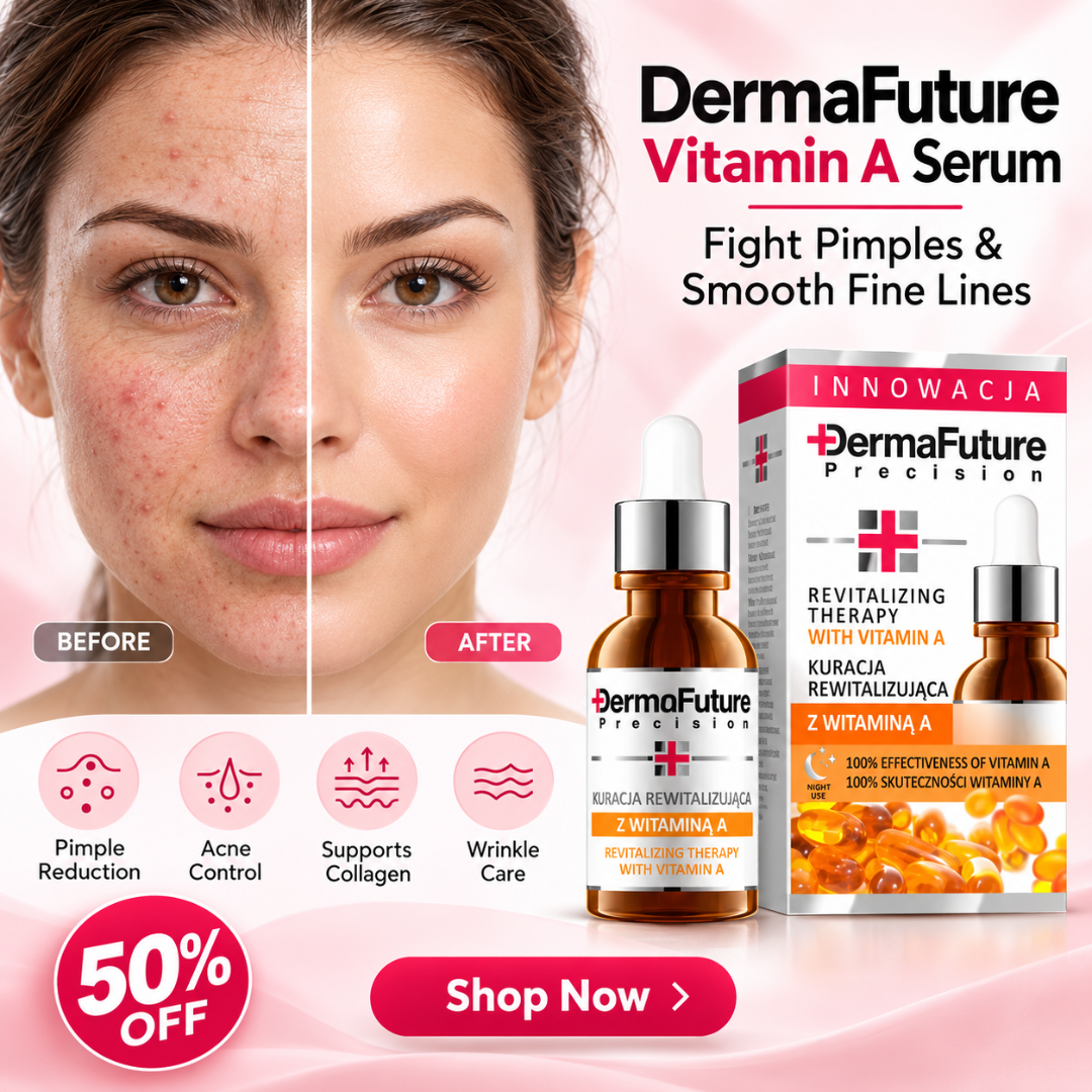 DermaFuture Precision Vitamin A Serum – Revitalizing Therapy for Acne Control, Wrinkle Reduction & Collagen Boost, High Potency Formula for Clear Skin