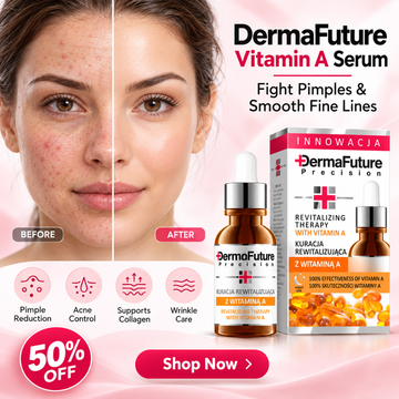 DermaFuture Precision Vitamin A Serum – Revitalizing Therapy for Acne Control, Wrinkle Reduction & Collagen Boost, High Potency Formula for Clear Skin