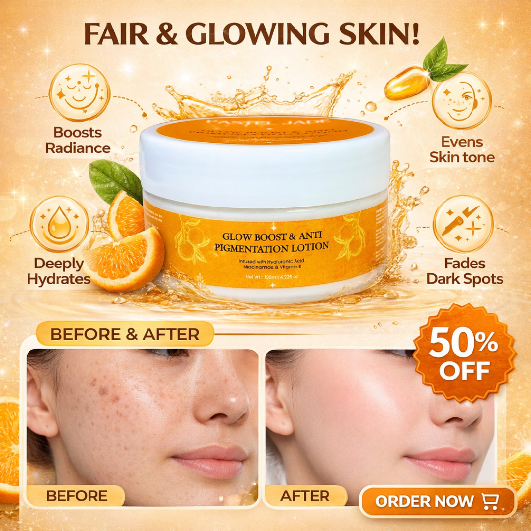 Glow Boost & Anti-Pigmentation Lotion | Niacinamide + Vitamin E + Hyaluronic Acid | Brightening, Hydrating & Dark Spot Corrector
