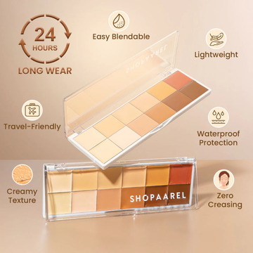SHOPAAREL Coverall Concealer Palette | All-in-One Conceal, Correct & Contour