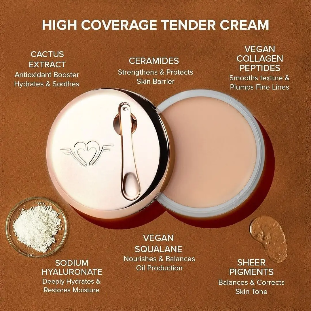 All in one High Coverage Tender Cream | Conceal, Cover & Hydration | Light weight & long-lasting | For all Skin Types
