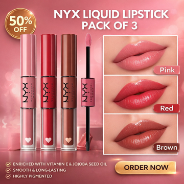 NYX Professional Makeup Shine Loud High-Shine Lip Color Trio | 16H Loud Shine, Zero Transfer, Vegan Formula
