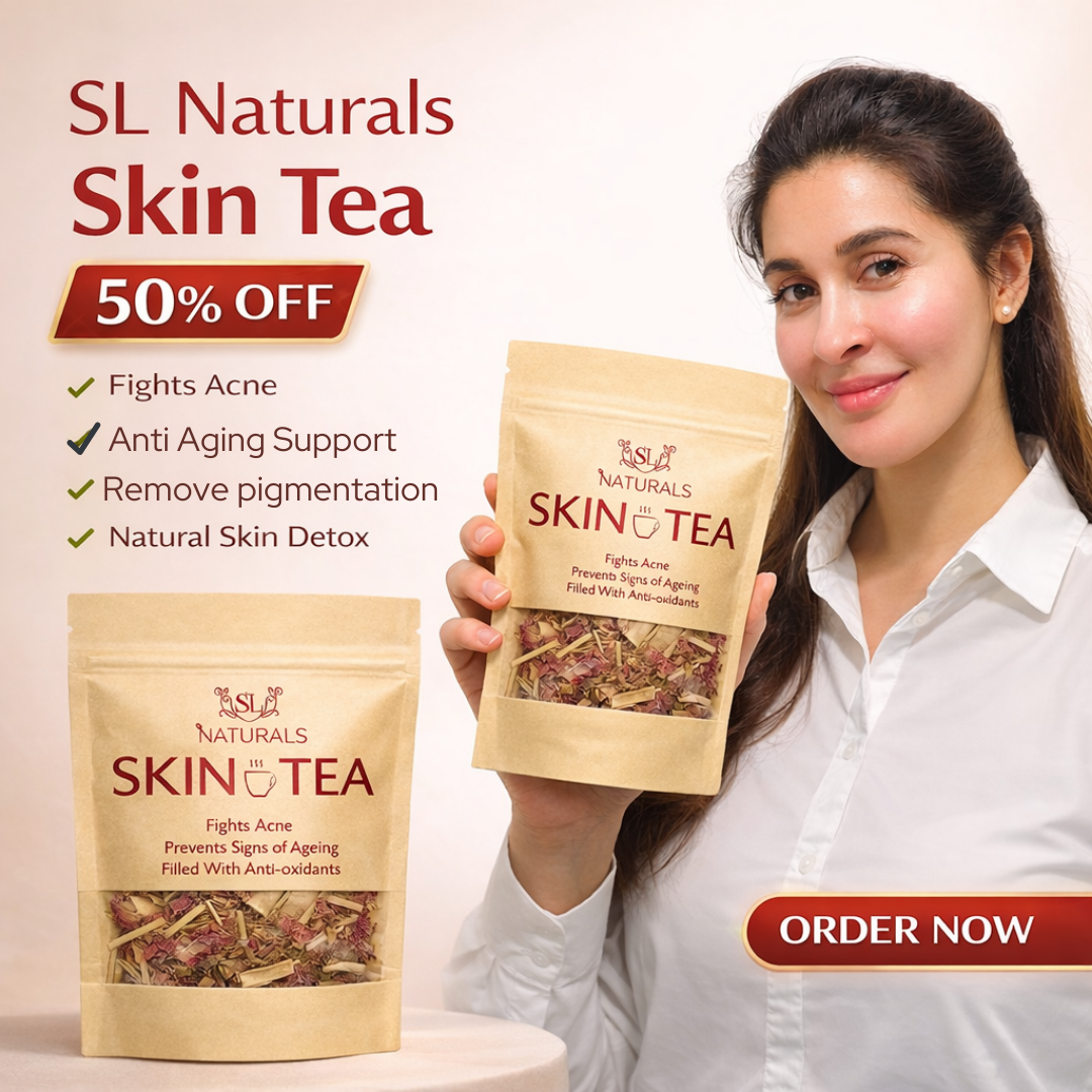 SL basics Natural Skin Tea | Balance Harmones &. Reduce Ance, pigmentation & bright complexion | Best for all Skin problems