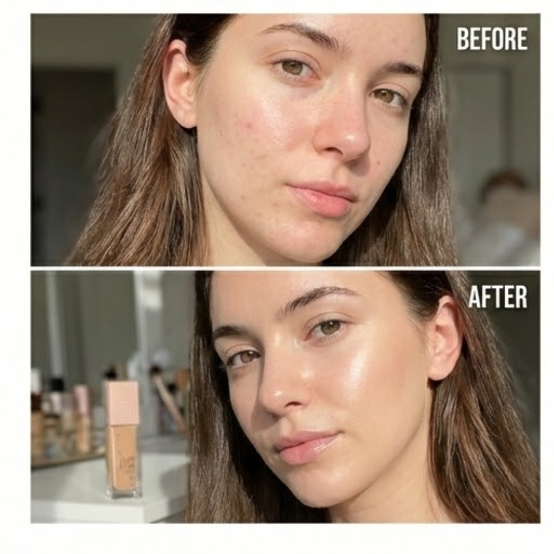 Maybelline Plump & Glow Foundation | 2% Niacinamide + Hyaluronic Acid, SPF 15, Dewy Finish & Instant Plumping Coverage