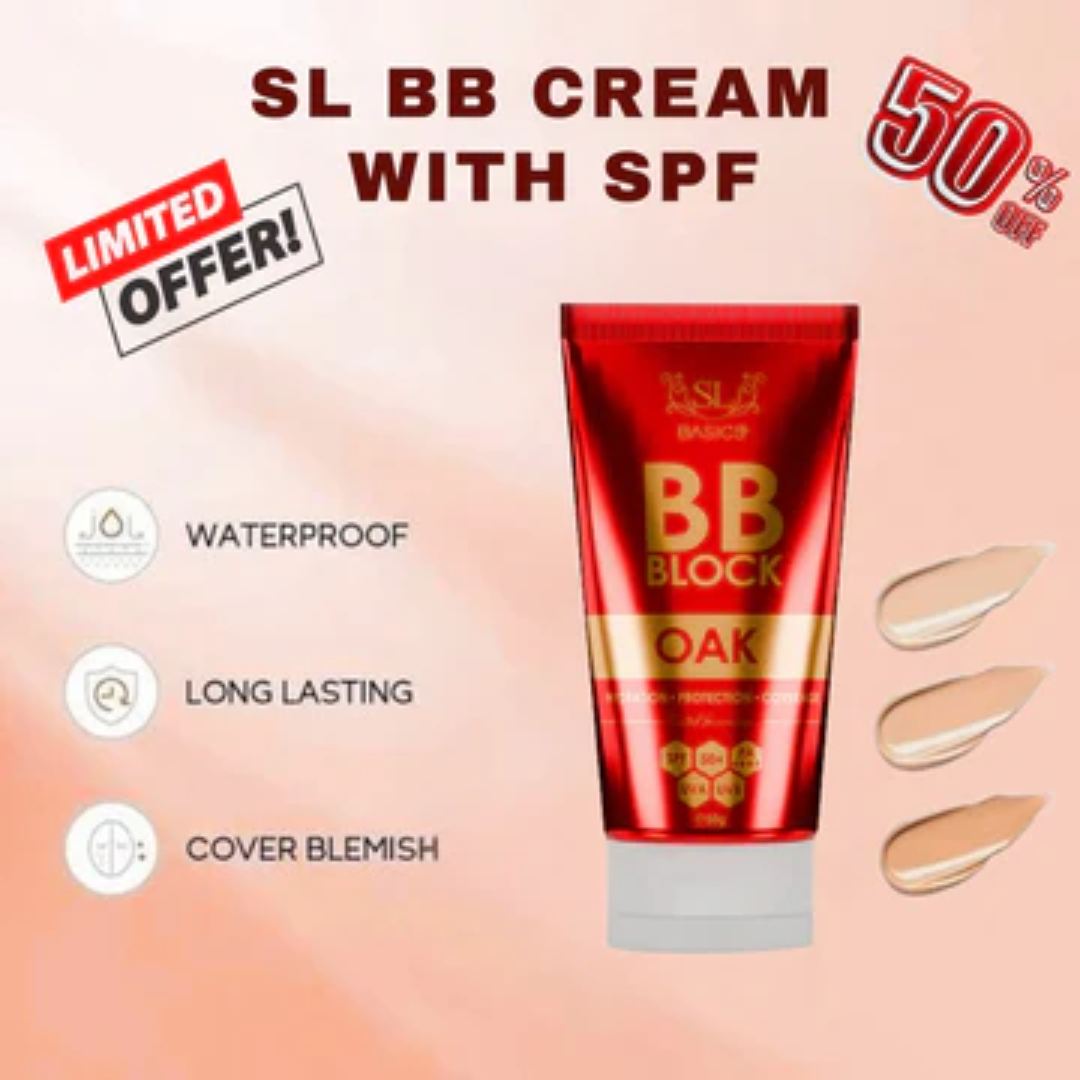 SL basics Sun & Glow Trio Deal | Sunblock + BB cream + Morich moisturizer | Flawless & Even Skin Tone