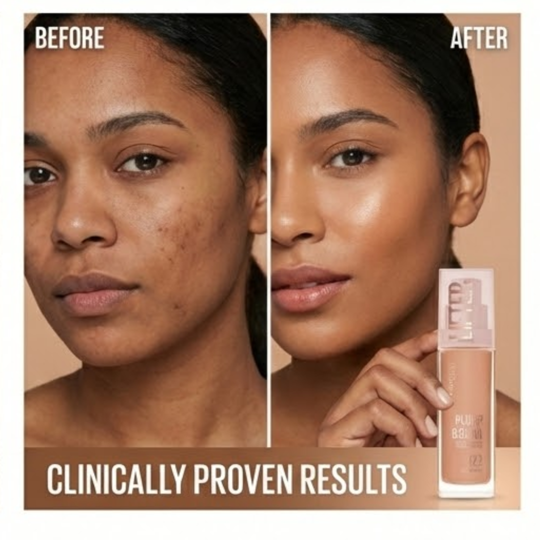 Maybelline Plump & Glow Foundation | 2% Niacinamide + Hyaluronic Acid, SPF 15, Dewy Finish & Instant Plumping Coverage