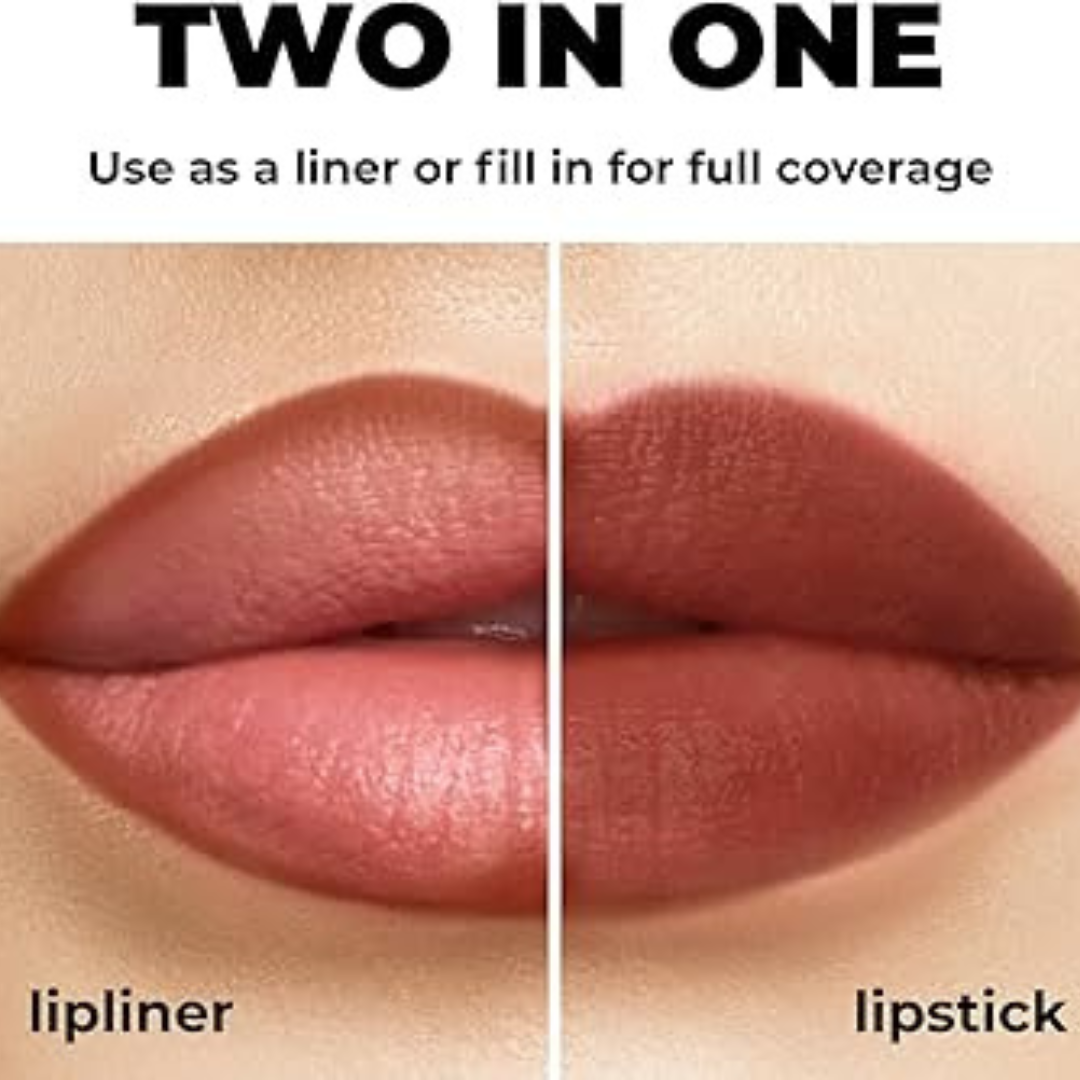 Glaze & Gloss 2-in-1 Lip duo deal | Matte 2-in-1 lip liner + High Shine Gloss | Long-lasting & waterproof
