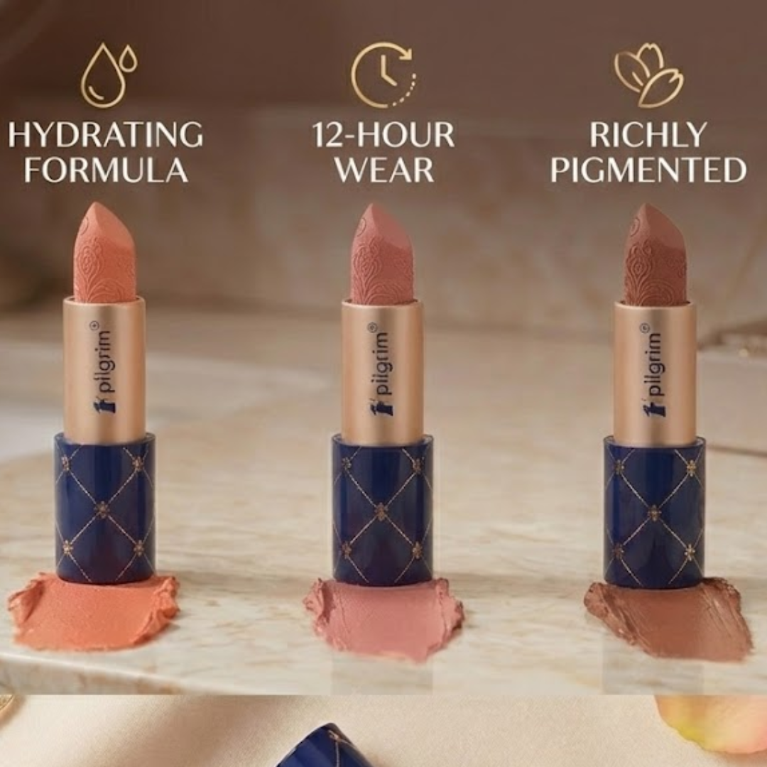 Pilgrim French Collection Matte Bullet Lipstick – High-Impact Comfort Matte | Rich Pigmentation