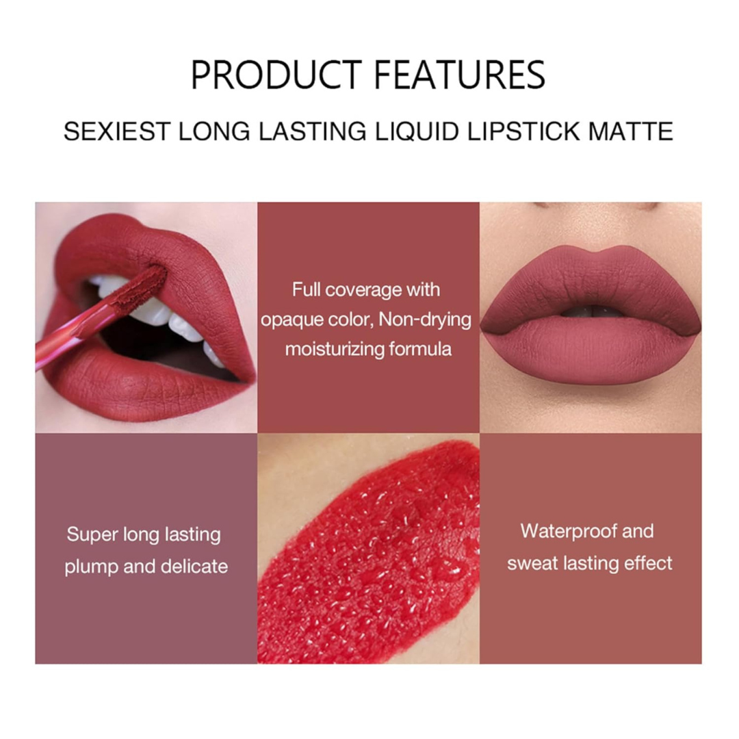 SilkyWhite Silky Matte Lipstick Trio Set | Pack of 3 Liquid Matte Lipsticks | Waterproof & Long Lasting