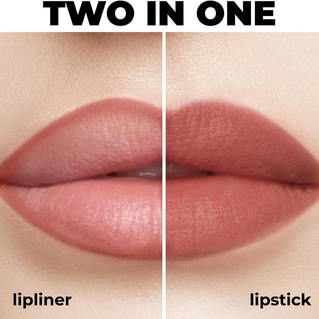 Glaze & Gloss 2-in-1 Lip duo deal | Matte 2-in-1 lip liner + High Shine Gloss | Long-lasting & waterproof